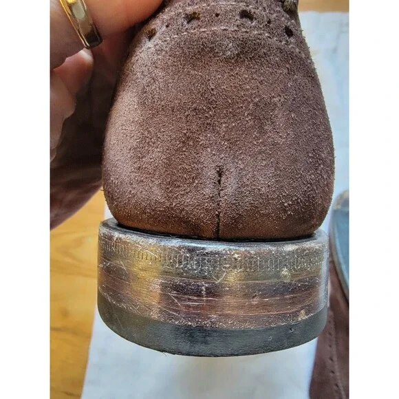 Aquatalia Men's Gavin Suede Monk-Strap‎ Loafer Color Brown Size 8.5M Italy